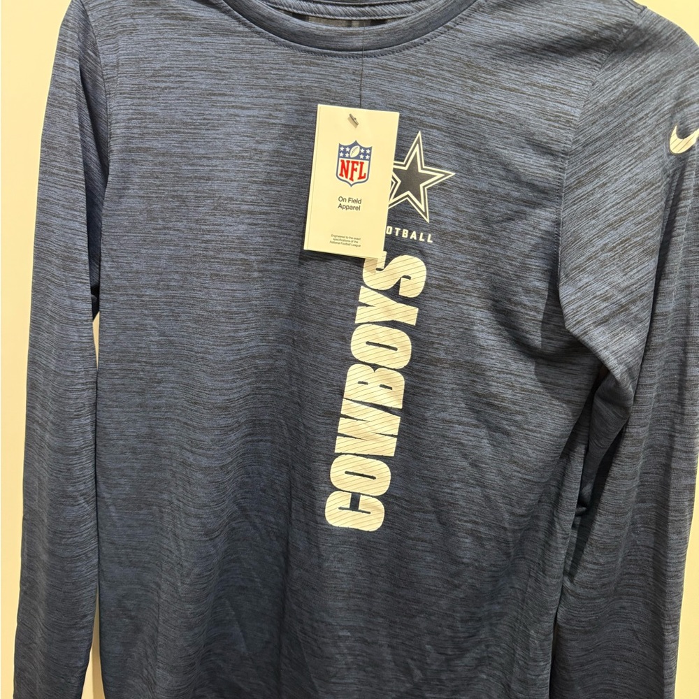 Nike Kids Blue Long Sleeve Cowboys Tee